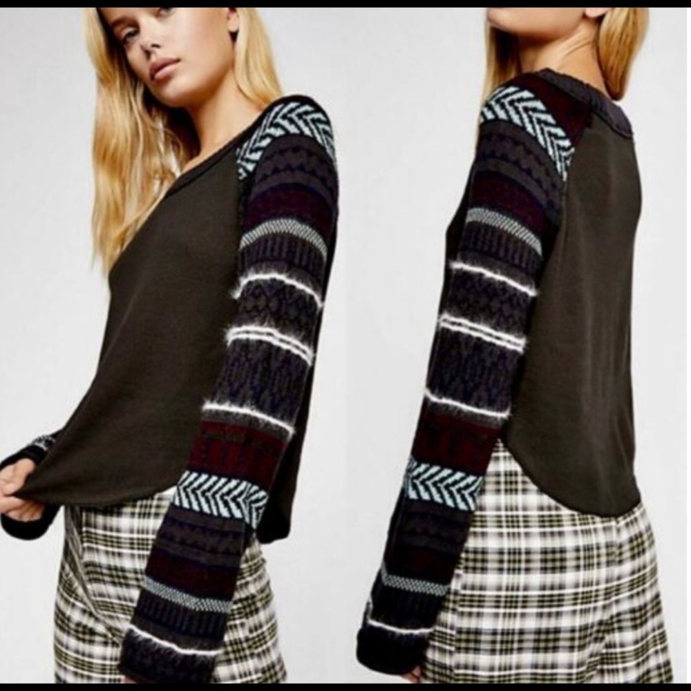 NWT Free People Fairground Thermal Top